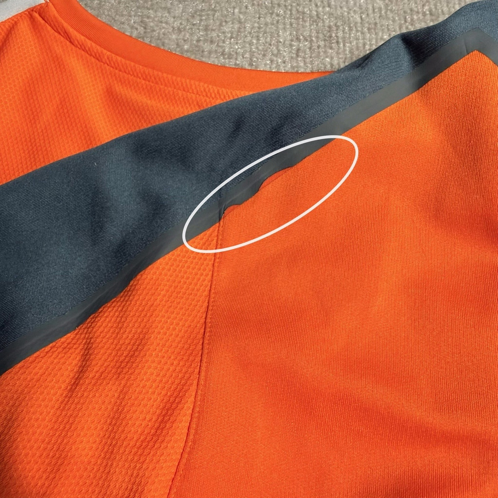 Under Armour Shirt Mens 3XL Orange Combine Training HeatGear V-Neck Gym Tee - Picture 16 of 16